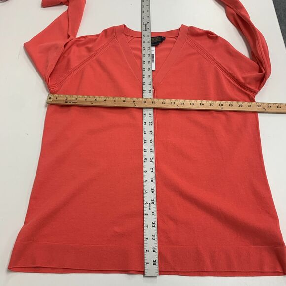 Pendleton Silk Blend Cardigan Womens Plus 1X Coral Long Sleeve Button Up Sweater - Picture 9 of 13